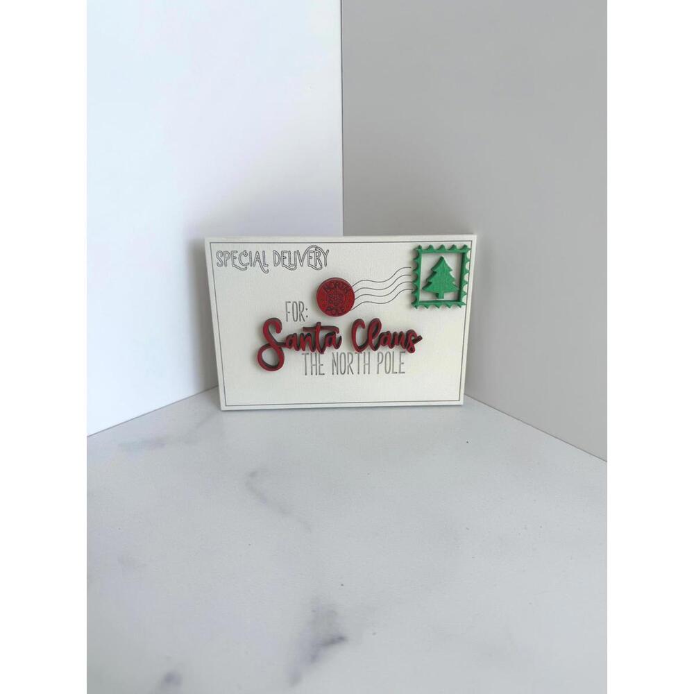 Mini Santa Claus Special Delivery Card Christmas Holiday Decor